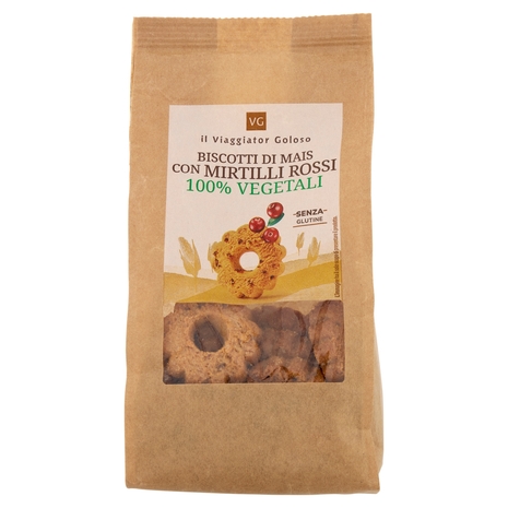 Biscotti di Mais con Mirtilli Rossi 100% Vegetali Il Viaggiator Goloso